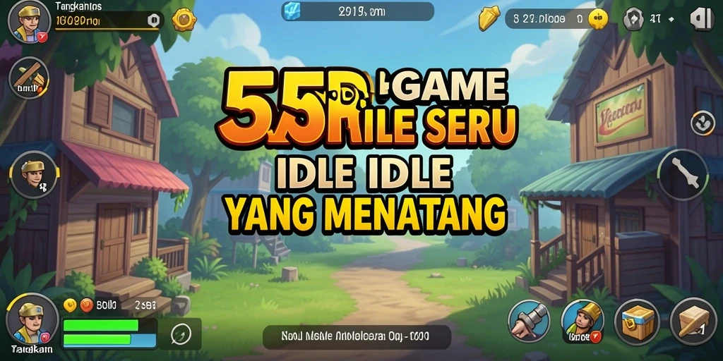 Screenshot gameplay 55RP yang menampilkan elemen idle yang menarik.