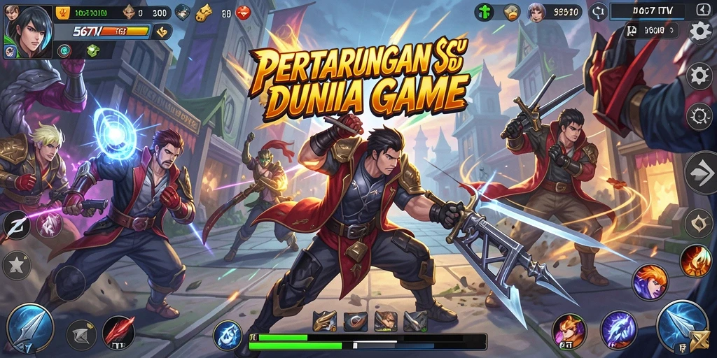 Screenshot gameplay 567TV menampilkan aksi pertarungan intens antara dua karakter.