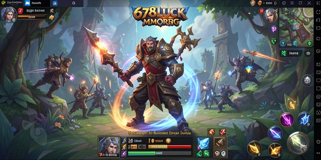 Screenshot 678LUCK menampilkan aksi seru dalam dunia MMORPG.