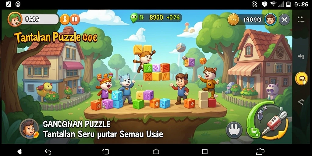 Screenshot gameplay 8G8G menunjukkan teka-teki yang menarik.