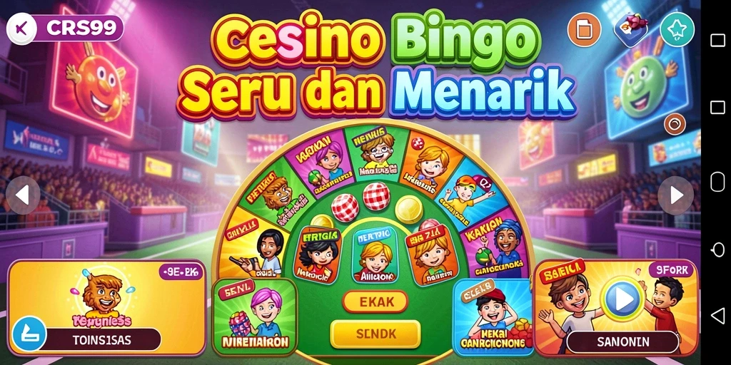 Tampilan gameplay seru permainan Bingo CRS99 yang membuat ketagihan.