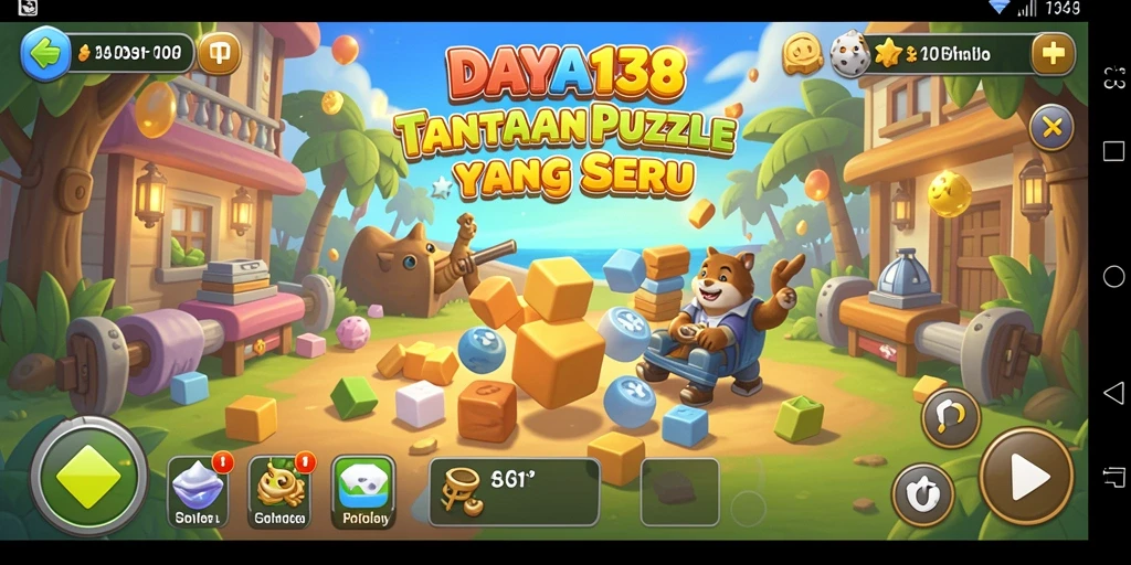 Tampilan gameplay puzzle yang menantang dan menarik di DAYA138.