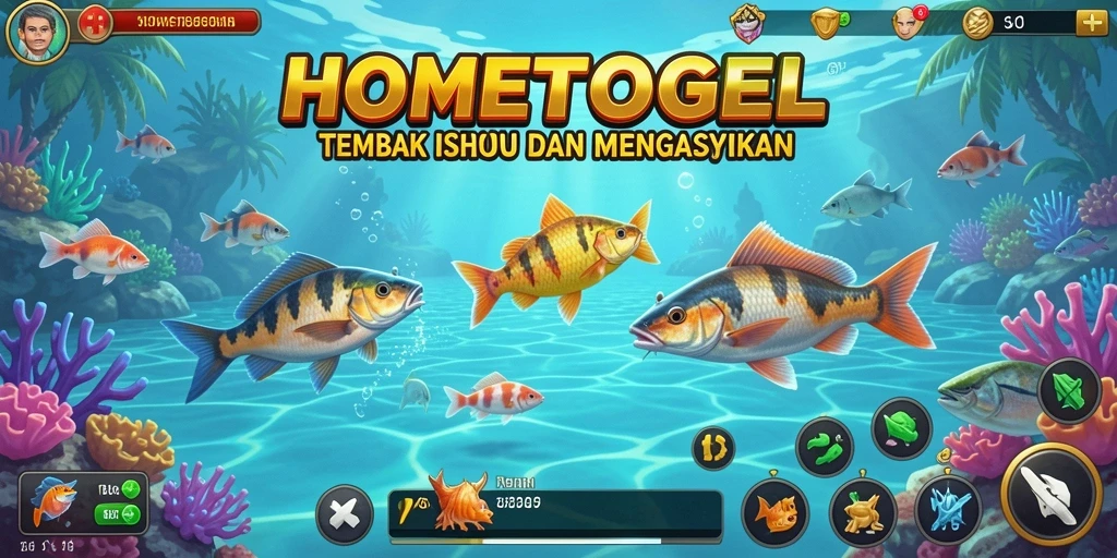 Gameplay seru menembak ikan di HOMETOGEL.
