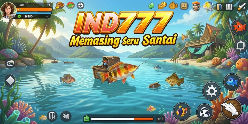 Tampilan gameplay IND777 yang seru saat menangkap ikan.