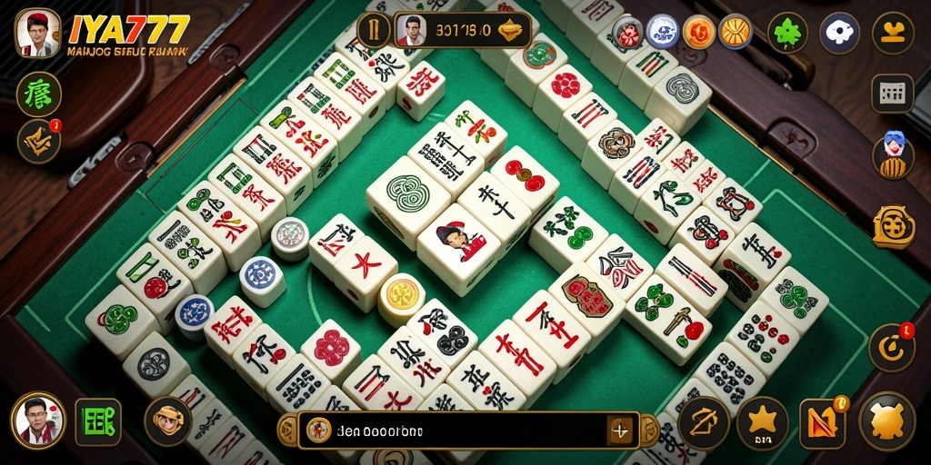 Screenshot utama IYA777 menampilkan aksi seru permainan Mahjong.
