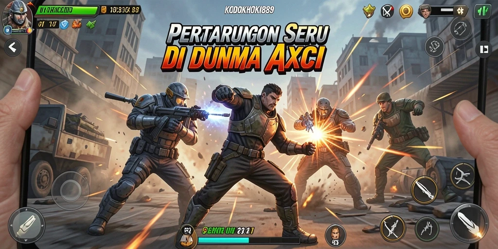Tangkapan layar menampilkan aksi seru dalam pertempuran KODOKHOKI889.