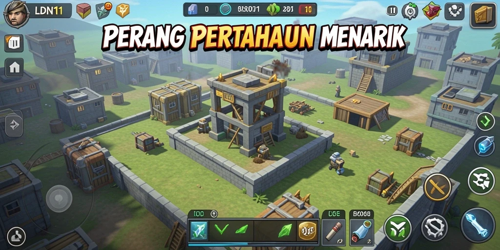 Screenshot utama LDN11 menampilkan aksi menegangkan di gameplay Tower Defense.