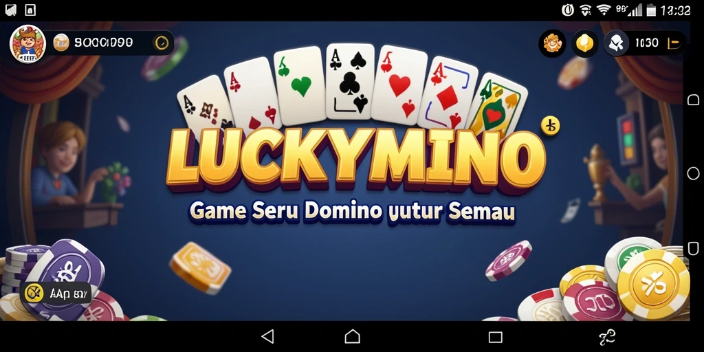Tangkapan layar gameplay LUCKYMINO menampilkan keseruan bermain domino.