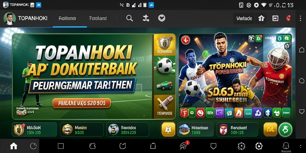 Tampilan utama gameplay sportsbook di TOPANHOKI.