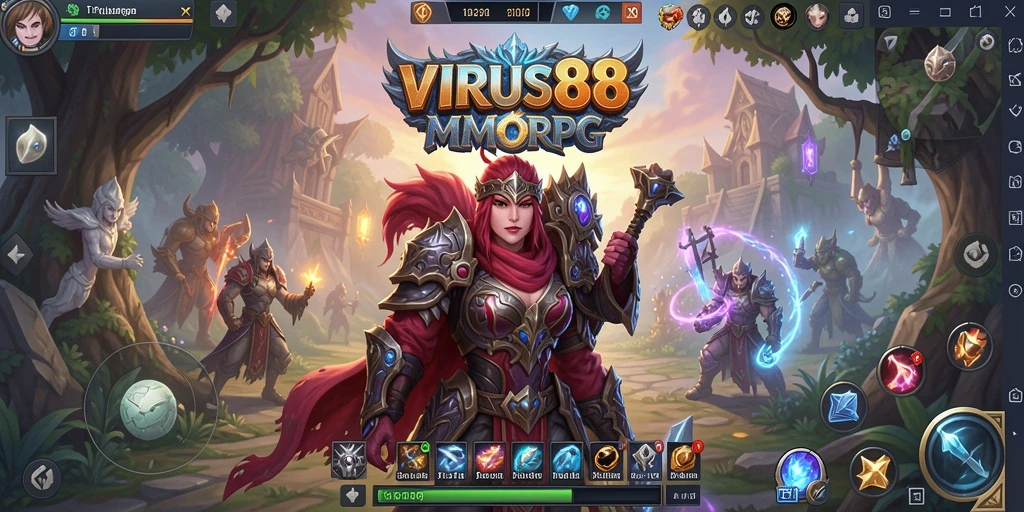 Screenshot gameplay <strong>VIRUS88</strong> menunjukkan pertempuran epik antar pemain.