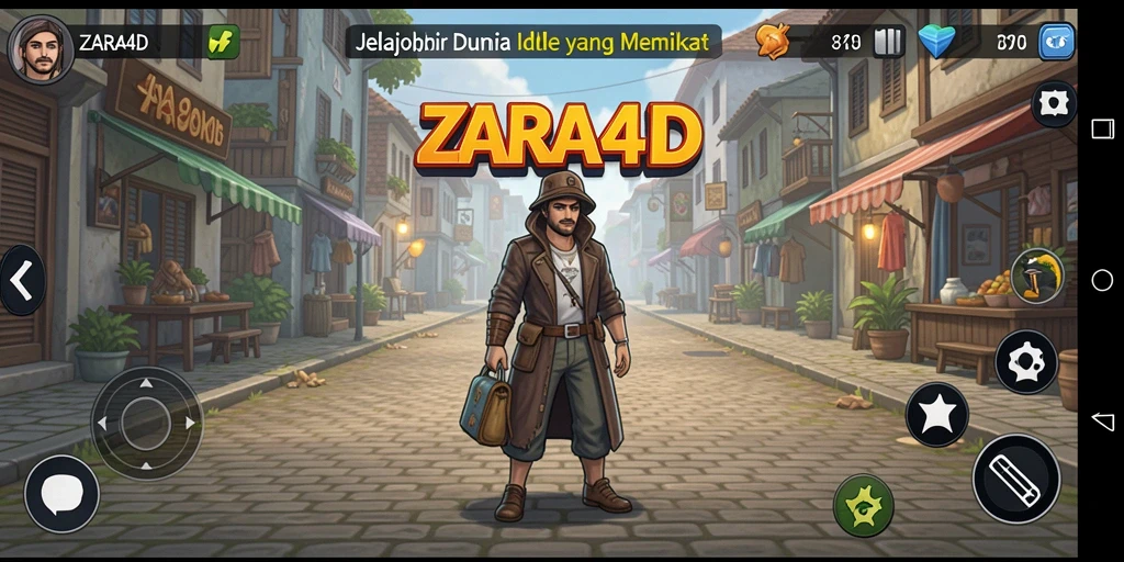 Screenshot gameplay ZARA4D menampilkan aksi Idle yang memukau dan menarik untuk dimainkan.